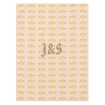 Art Deco Stil Blumenmuster Mit Monogramm