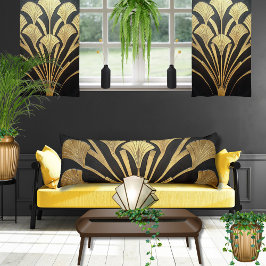 Art-Déco-Stil der 1920er Jahre: Ägyptischer Schwar Seitenschläferkissen