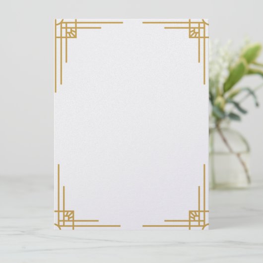 Art-Deco-Stil Hochzeit Einladung (Stehend Vorderseite)