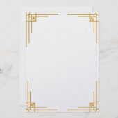 Art-Deco-Stil Hochzeit Einladung (Vorne/Hinten)