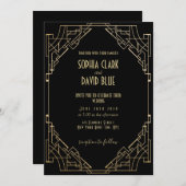 Art Deco Stil Luxus Einladung (Vorne/Hinten)