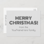 Art Deco Stil "MERRY CHRISTMAS!" Postkarte (Vorne/Hinten)