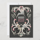 Art-Deco-Stil, Mord-Mystery-Halloween-Party Einladung (Vorderseite)