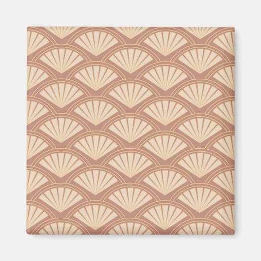 Art Deco-Stil-Muster in Rosafarbe Magnet (Vorne)