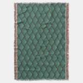 Art Deco-Stil-Muster in tealgrüner Farbe Decke (Vorderseite Vertikal)