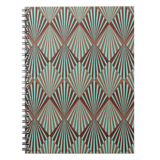 Art Deco Stil nahtlose Muster Textur Notizblock (Vorderseite)