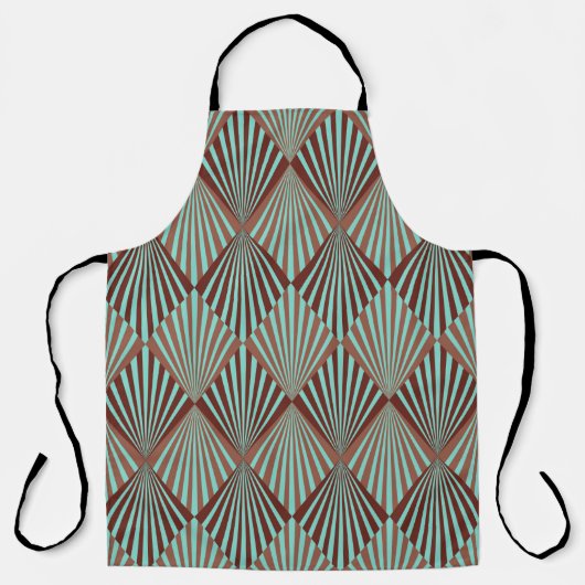 Art Deco Stil nahtlose Muster Textur Schürze (Vorderseite)
