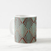 Art Deco Stil, nahtlose Textur. Kaffeetasse (Vorderseite Links)