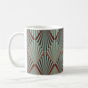 Art Deco Stil, nahtlose Textur. Kaffeetasse