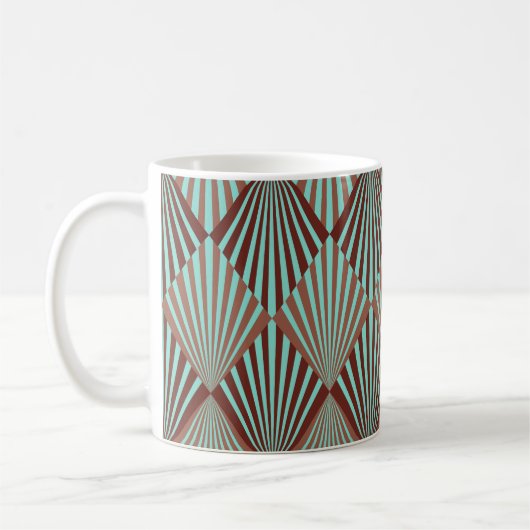 Art Deco Stil, nahtlose Textur. Kaffeetasse (Links)