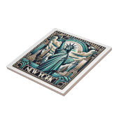 Art Deco Stil New York Illustration Fliese (Seite)