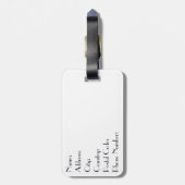 Art Deco Stil New York Illustration Gepäckanhänger (Rückseite vertikal)