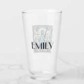 Art Deco Stil New York Illustration Glas (Rückseite)