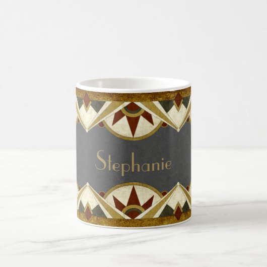 Art-Deco-Stil Personalisiert Kaffeetasse (Mittel)