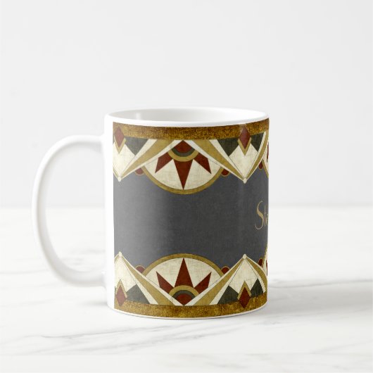 Art-Deco-Stil Personalisiert Kaffeetasse (Links)