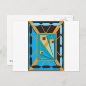 Art-Déco-Stil Postkarte (Vorne/Hinten)