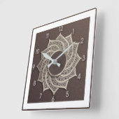 Art-Déco-Stil Quadratische Wanduhr (Winkel)