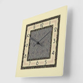 Art-Déco-Stil Quadratische Wanduhr (Winkel)