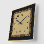 Art-Déco-Stil Quadratische Wanduhr (Winkel)