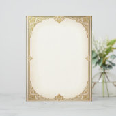 Art Deco Stil Rahmen Briefpapier (Stehend Vorderseite)