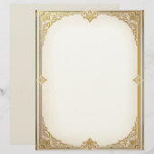 Art Deco Stil Rahmen Briefpapier (Vorne/Hinten)