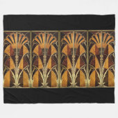 Art Deco-Stil Schwarz Gold Fleecedecke (Vorderseite (Horizontal))