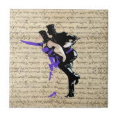 Art Déco Stil Vintage Tänzer Fliese (Vorderseite)