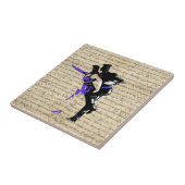 Art Déco Stil Vintage Tänzer Fliese (Seite)