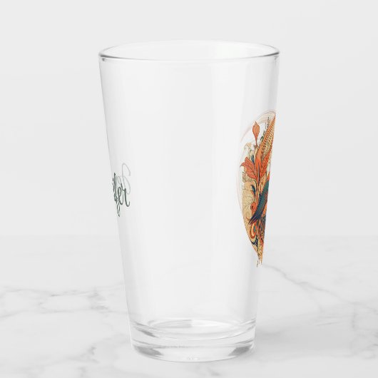 Art-Déco-Stil Vogel des Paradise Design Glas (Rechts)