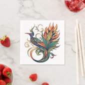 Art-Déco-Stil Vogel des Paradise Design Serviette (Beispiel)