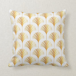 Art Deco Stil Weiß und Gold Kissen