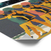 Art Deco Strand-Wandkunst Poster (Ecke)