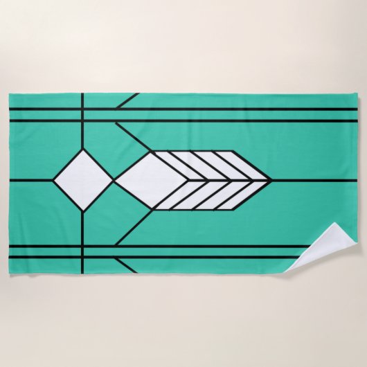 Art Deco Strandtuch (Vorderseite)