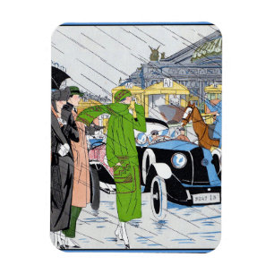 Art Deco Street Scene Magnet