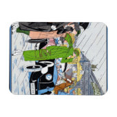 Art Deco Street Szene Magnet (Horizontal)