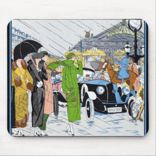 Art Deco Street Szene Mousepad