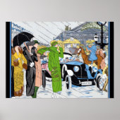 Art Deco Street Szene Poster (Vorne)