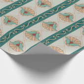 Art-Deco-Streifen der 1920er Jahre Geschenkpapier (Ecke)