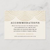 Art Deco String Lights Enclosure Cards Ivory Gold Begleitkarte (Vorderseite)