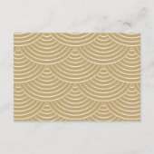 Art Deco String Lights Enclosure Cards Ivory Gold Begleitkarte (Rückseite)