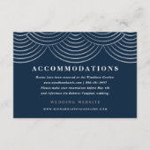 Art Deco String Lights Enclosure Cards Navy Blue Begleitkarte (Vorderseite)