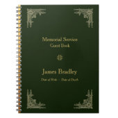 Art Deco Style 2 Memorial Service Gästebuch Notizblock (Vorderseite)