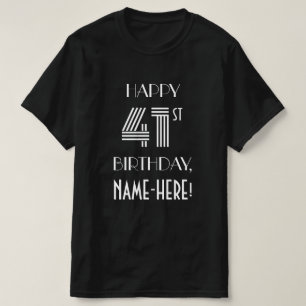 Art Deco  Style 41. Geburtstagsparty Shirt