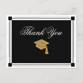 Art Deco Style Abschluss Vielen Dank Postkarte