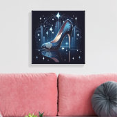 Art Deco Style Blue Stilettos Leinwanddruck (Insitu (Wohnzimmer))