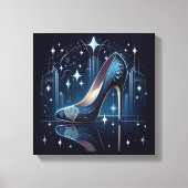Art Deco Style Blue Stilettos Leinwanddruck (Vorderseite)