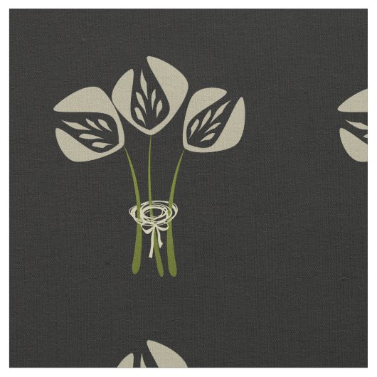 Art Deco Style Bouquet Muster Stoff (Nahaufnahme)