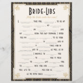 Art Deco Style Bride Libs Game (Vorderseite)