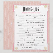 Art Deco Style Bride Libs Game (Vorne/Hinten)