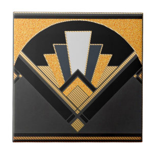 Art Deco Style Ceramix (Goldenes Gran) Fliese